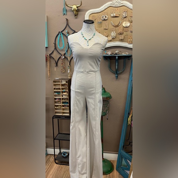 NWT The Rory Stone Strapless Jumpsuit - Picture 4 of 8